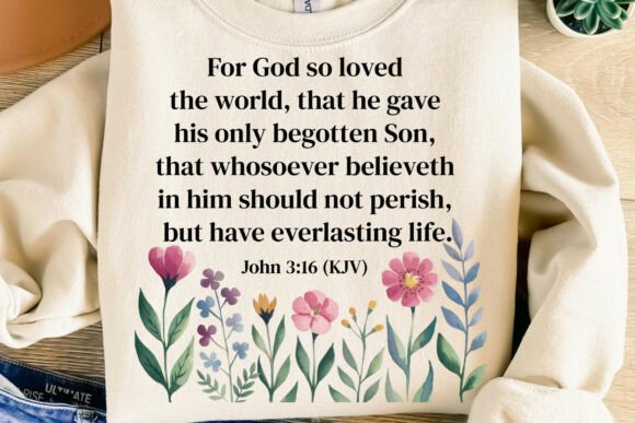 Christian Jesus Christ Flowers PNG for T-Shirt Designs
