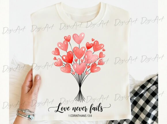 Christian Valentines Day PNG for T-Shirt Designs