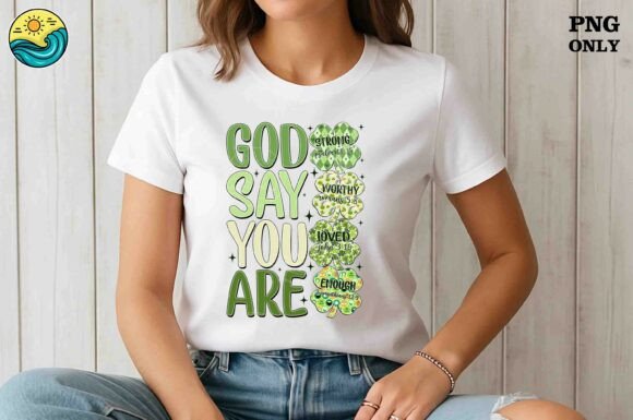 God Says You Are Christian Shamrock PNG T-Shirt Designs