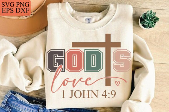 Gods Love SVG PNG: Boho Christian T-Shirt Designs