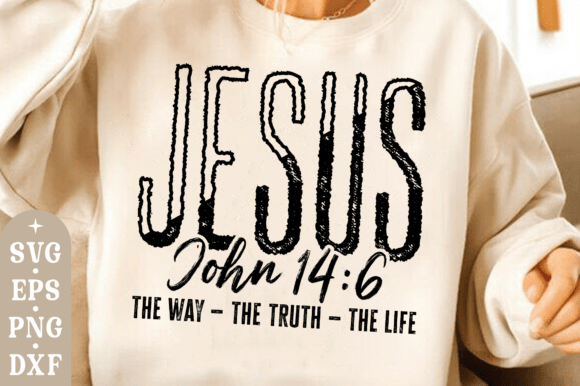 Jesus SVG: John 14:6 Bible Verse Design