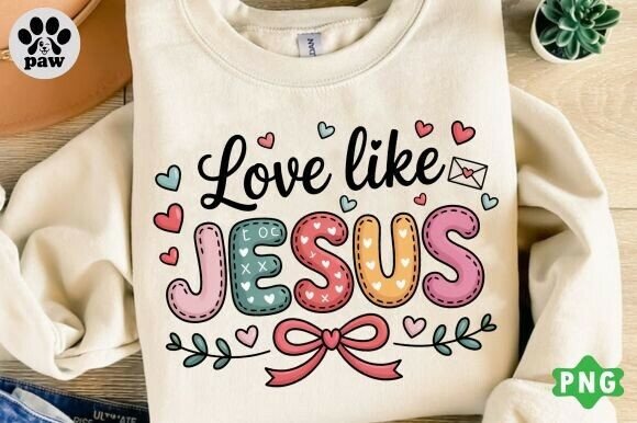 Love Like Jesus PNG: Christian T-Shirt Designs