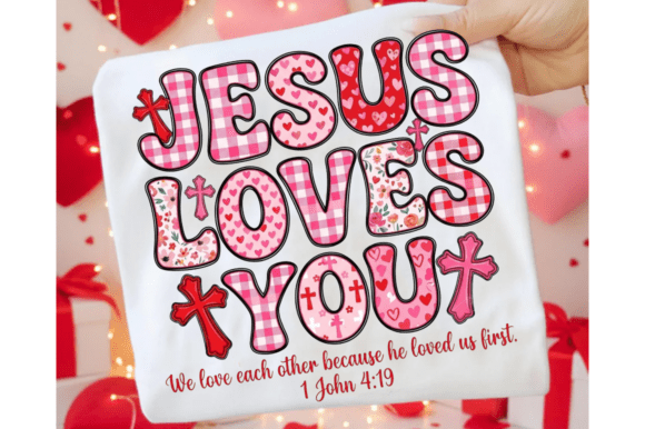 Love Like Jesus Valentine PNG T-Shirt Designs